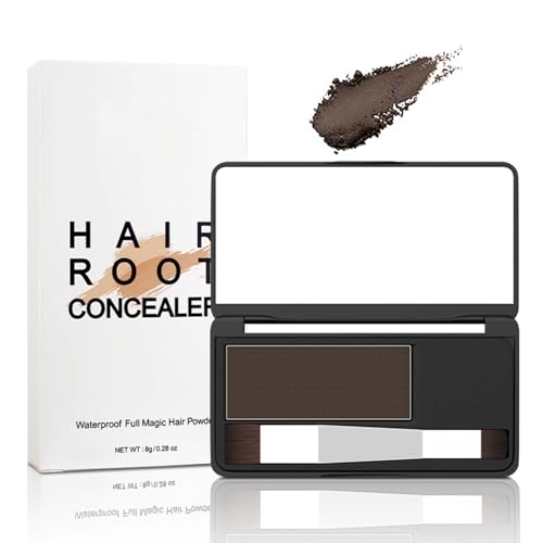 Ansatzpuder Mittelbraun, Langanhaltend Haaransatz Puder für Frauen & Männer, Wasserfest Haarpuder Ansatz Kaschieren für Dünne Stellen & Kahle Stellen, Hairline Powder als perfekten Haar Concealer, 8g von EONFAVE
