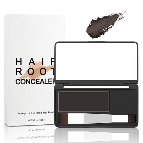 Ansatzpuder Dunkelbraun, Natürlich Haar Concealer zur Haarverdichtung für Frauen & Männer, Langanhaltend Haaransatz Puder für Dünne Stellen & Kahle Stellen, Wasserfest Fleckenfreier Haar Concealer von EONFAVE