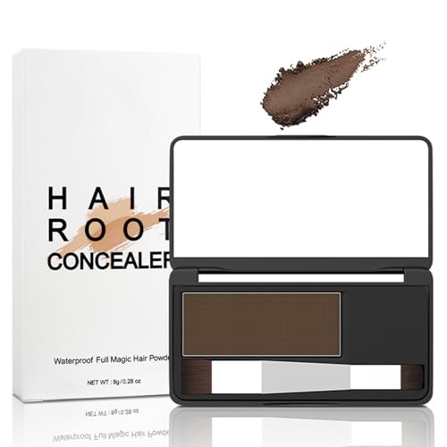Ansatzpuder Hellbraun, Haaransatz Ausbessern & Haarausfall Abdecken, Langanhaltend & Wasserfest Haar Concealer zur Haarverdichtung für Frauen/Männer, Sofortige Haarpuder Ansatz für Dünne Kahle Stellen von EONFAVE