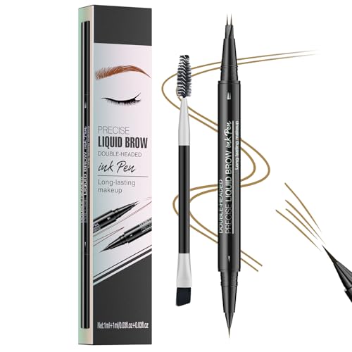 Microblading Augenbrauenstift, Wasser- Und Schweißfester Augenbrauenfarbe Stift, Präzise + Gespalten Dual-Ended Design, Erzeugt Eine Natürliche Haarstruktur, Langlebig Und Wischfest Eyebrow Pencil von EONFAVE
