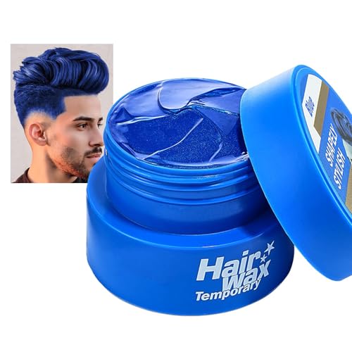 Blau Haartönung Temporäre Haarfarbe 2,8 Unzen, Blue Haarwachs Styling Haartone Wax für Männer Frauen, Instant Hair Cream Mud Natürliche Frisur Pomade, Haarfärbemittel Haar Wach für Party & Cosplay von EONFAVE