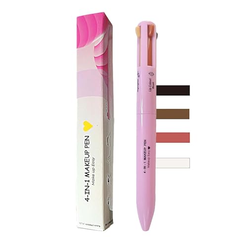EONFAVE 4-in-1 Makeup Pen, Eyeliner, Brow Liner, Lip Liner & Highlighter Stift, Wasserfester Multifunktionaler Kosmetikstift für Augenbrauen, Eyeliner, Lippenkonturen und Highlighter (01Sliver) von EONFAVE