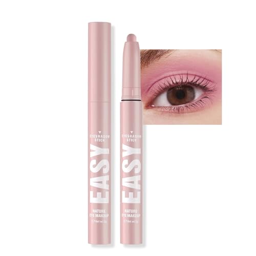 Matt Lidschatten Stift, Creme Rosa Lidschatten Wasserfest & Langanhaltend, 2025 Neuest Eyeshadow Stick Crayon Hervorhebung Pigmentierter, Cremige Augen Make-up Für Faltenfreie Eyes von EONFAVE