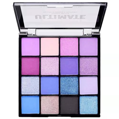 16 Farbe Lidschatten Palette - Hohe Farbwiedergabe Matte Schimmernde Eyeshadow Palette, Seidiger Puder Mehrfarbenserie Liedschatenpalete, Langanhaltend & Schweißfest, Tierversuchsfrei (01 Blau, 20g) von EONFAVE