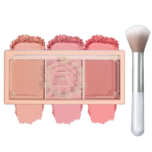 EONFAVE Matte Blush Puder, 3 In 1 Rouge Palette, Face Rouge und Brush Make Up Powder für Langanhaltende Schweißresistente Nicht Fettige Blush Glow Brighten Skin für Tägliches Makeup (#01) von EONFAVE