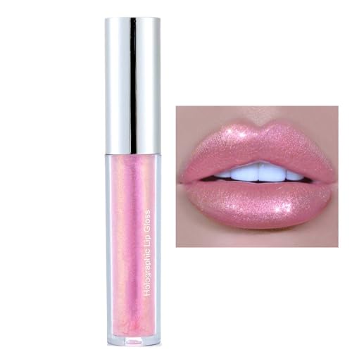 EONFAVE Pink Glitter Lip Gloss, Waterproof Shimmer Shiny Liquid Lipstick von EONFAVE