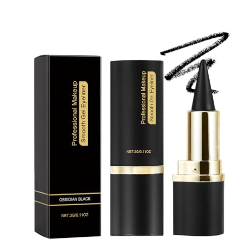 Eyeliner Creme,Wasserfester Eyeliner Schwarz,Wasserfest Matte Eyeliner Stift Gel Schwarz Schnell Trocknender&Wischfester-Hochpigmentierter,Dicker Eyeliner für ein Lang Anhaltendes Augen-Make-up von EONFAVE