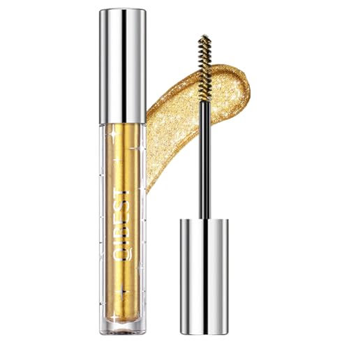 Glitzer Mascara, Gold Funkelnd Glänzend Wimperntusche, Voluminöse Diamant Glitter Mascara, Langlebig & Wasserfest Mascara mit Glitzer für sehr Funkelnde Augen Make-up, Verlängerung Bunt Mascara von EONFAVE