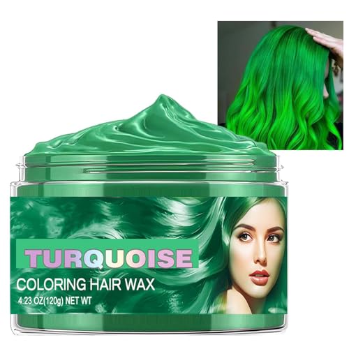 Grün Haartönung Temporäre Haarfarbe, 4,23 Unzen Green Haarwachs Styling Haartone Wax für Männer Frauen, Instant Hair Cream Natürliche Frisur Pomade, Haarfärbemittel Haar Wach für Cosplay & Party von EONFAVE