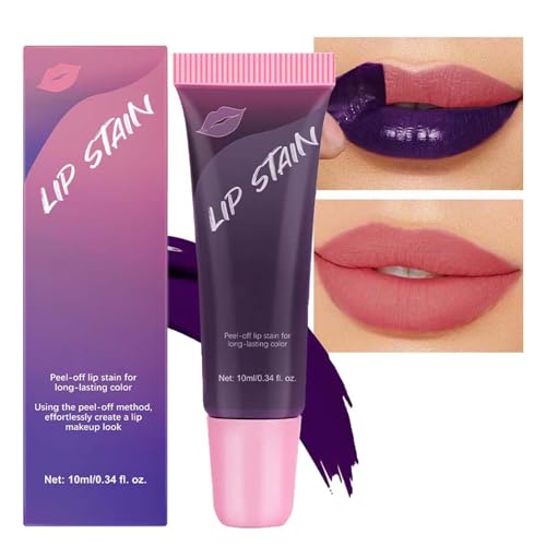 Peel Off Lip Stain, Tattoo Magic Matte Abziehbar Lip Tint, Rosa Peeling Lipgloss Non-Stick-Cup & Non-Transferred, Wasserfest & Langlebig Pink Lip Gloss, Hochpigmentiert Flüssig Lippenstift für Frauen von EONFAVE