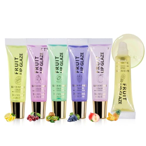 Moisturizing Lippenöl - Feuchtigkeitsspendendes Lip Gloss Lip Glow Oil, Feuchtigkeitsspendender & nicht Klebender Lipgloss für Frauen & Teenager, Lip Oil for Lip Repair, Lip Cracked, Lip Lines von EONFAVE