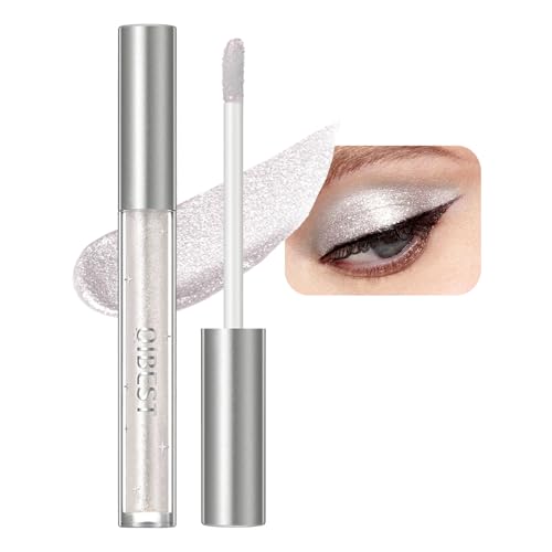 Glitzer Lidschatten, Lang Anhaltend Flüssiger Metallic Lidschatten, Feuchtigkeitsspendend Liquid Eyeshadow, Schnell Trocknend Leichte Textur Hoch Pigmentiert Schimmer Augen Make-Up (01#) von EONFAVE