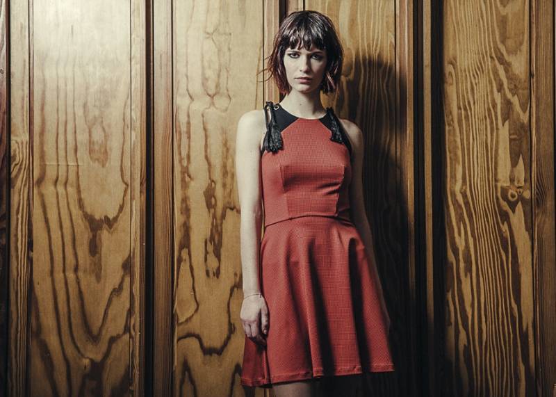 Auf Verkauf-60 % Orange Skater Kleid von EONParis