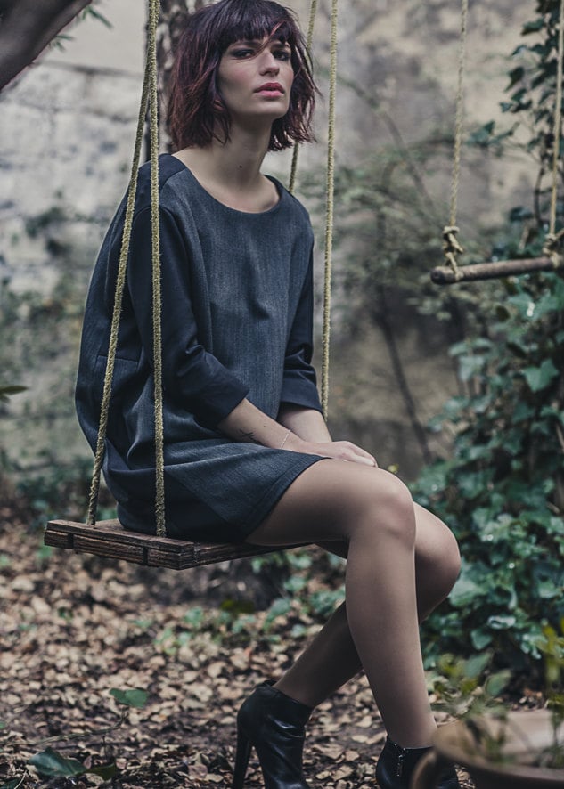 Bicolor Cape Kleid - Made in Paris von EONParis