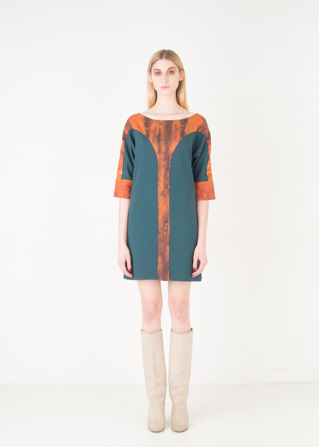 Im Angebot - 70 % Grünes Fledermauskleid, Größe Xs, S von EONParis