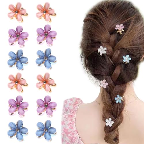EORPAVU Haarklammern,Kleine Haarspangen, Blumen-Haarspangen, Haarschmuck für Damen und Mädchen, süße Mini-Haarspangen, geeignet für Partys und Hochzeiten von EORPAVU