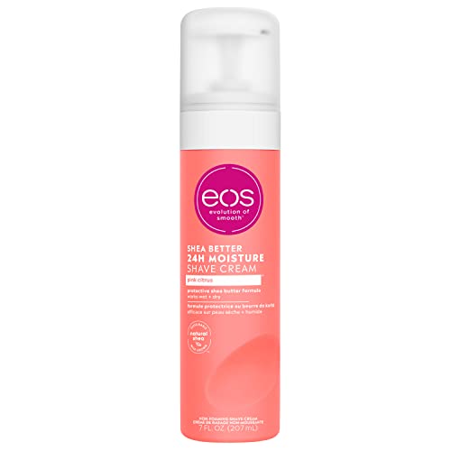 eos Shea Better Shave Cream for Women, Pink Citrus, 24HR Moisture Skin Care Lotion, 7 fl oz von EOS