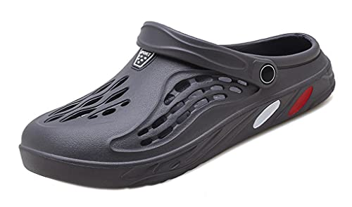 EOWN Unisex Clogs Pantoletten Gartenschuhe Hausschuhe Mesh Atmungsaktiv Sommer Strandclogs Slippers Herren Damen Erwachsen von EOWN