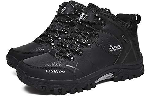 Herren Wanderschuhe Trekkingschuhe Wasserdicht Sneaker Turnschuhe Outdoor Klettern Camping Schuhe Atmungsaktiv Athletic Walking Sportschuhe, Schwarz , 41 1/3 EU von EOWN