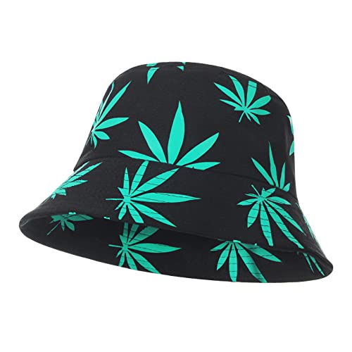 EOZY Unisex Sonnenhut Bucket Hat Fischerhut Damen Herren Sommer Strandhut Dunkelgrün von EOZY