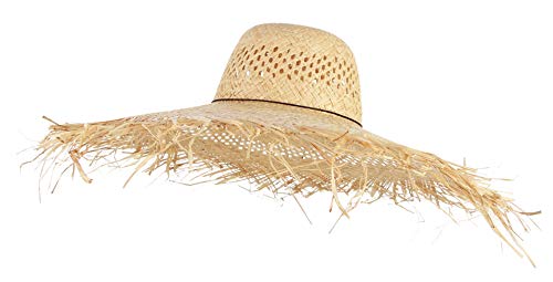 Eozy Strohhut Damen – Capeline Erwachsene groß – Sonnenhut UV-Schutz mit breitem Rand – für Freizeit Strand Reise Garten Sommer und Frühling (Lafite) von EOZY