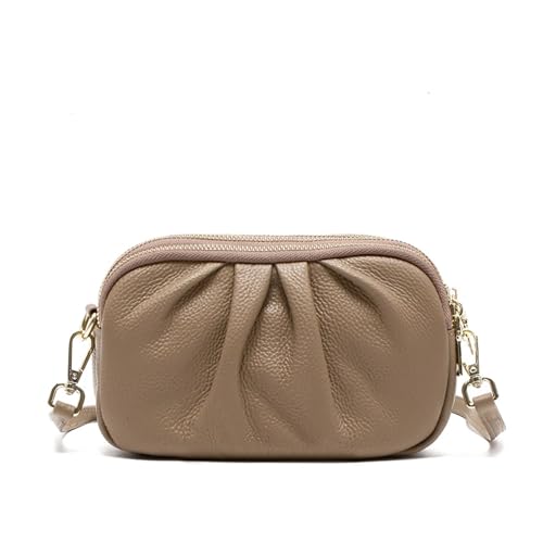 EPANO Damen-Umhängetasche aus echtem Leder, multifunktional, große Kapazität, tragbar, Rindsleder, Umhängetasche, Luxus-Tasche, khaki, 21-8-13cm EPANO Damen-Umhängetasche aus echtem Leder, multifunktional, große Kapazität, tragbar, Rindsleder, Umhängetasche, Luxus-Tasche, khaki, 21-8-13cm von EPANO