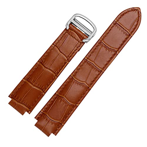 EPANO Für Cartier-Armbänder, hochwertige Farbe, echtes Leder, Faltschließe, Ersatz-Lederarmband, weibliches Armband, 14x8mmRosegoldclasp, Achat von EPANO