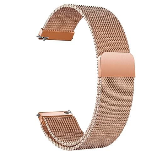 EPANO Magnetisches Uhrenarmband aus Metall, Netzgewebe, Schnellverschluss-Armband, verstellbar, Ersatzarmbänder aus Edelstahl für Damen und Herren, 16 mm, 18 mm, 20 mm, 22 mm(Rose Gold,16mm) von EPANO