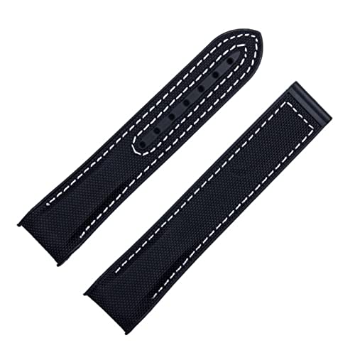 EPANO Nylon-Gummi-Uhrenarmband für Omega-Armband, Seamaster, Planet, Ozean, Faltschließe, Uhrenarmband, Zubehör, Armband, Kette, 22mm-Black Buckle, Achat von EPANO