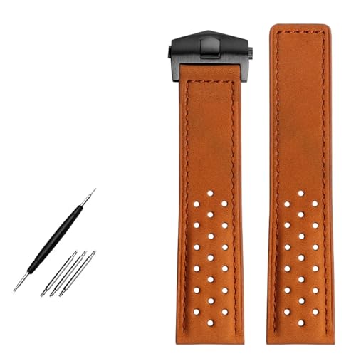 EPANO Uhrenarmband 22 mm, echtes Leder, Uhrenarmband, Herren-Armbanduhren, Faltschnalle, Nubuk-Uhrenarmbänder, Zubehör, 22 mm, Achat von EPANO