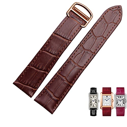 EPANO Uhrenarmband aus echtem Leder, 1617/18/20/22/23/24/25 mm, Armband für Herren/Damen, Ersatzarmbänder für Cartier Tank Solo, 17 mm, Achat von EPANO