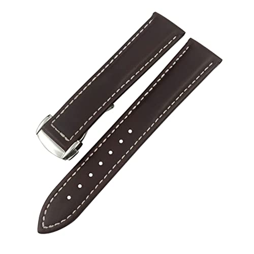 EPANO Uhrenarmband aus echtem Leder, 20 mm, 22 mm, 18 mm, 19 mm, 21 mm, für Omega Seamaster AT150 Diver 300 De Ville Alligator-Uhrenarmband aus Rindsleder, 21mm for OMG, Achat von EPANO