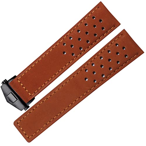 EPANO Uhrenarmband aus echtem Leder für TAG Heuer Uhrenarmband, Faltschnalle, 20 mm, 22 mm, Rindsleder, 22 mm, Achat von EPANO