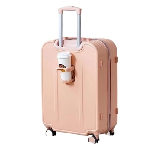 EPBRJMD Mode-Kofferraumtasche Gepäck Männer Frauen 18 Kleine Universal-Rad-Trolley-Koffer 26 Studenten Reisepasswort Boarding Handgepäck-Sets(C Pink,18Inches 450mm) von EPBRJMD