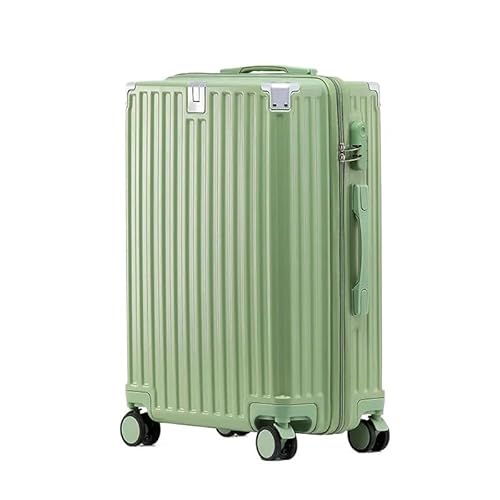 EPBRJMD Rollgepäck Damen Stark Dick Haltbar 20 24 26 28" Trolley Box Männlich Reise Boarding Passwort Box Koffer Schalldichte Radgepäck-Sets(Zippr Green,28 inches) von EPBRJMD