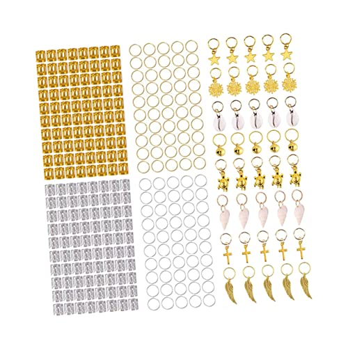 EPIGEIST 1 Satz Dreadlocks Haarschmuck Set Goldfarbene Haarperlen Ringe für Zöpfe Dreadlocks Zubehör DIY Schmuck für Männer für Partys Festivals und Fotografie von EPIGEIST