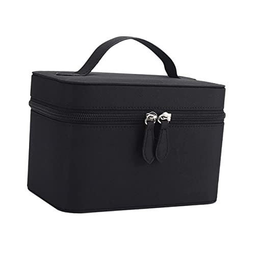 EPIGEIST 1 Stück Reise Kosmetiktasche mit Wasserabweisendem Material Große Tragbare Kultur und Makeup Organizer für Leicht zu Reinigen für Reisen Schwarz Mikrofaser von EPIGEIST