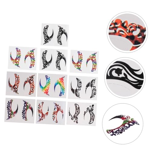 EPIGEIST 10 Paare Eyeliner Sticker Augen makeup Aufkleber Festival Party Karneval Schminke Leicht Komfortabel Wasserfest Selbstklebend Vielseitig für Frauen und Mädchen Mystisches Design von EPIGEIST