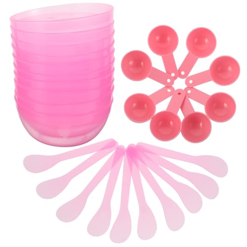 EPIGEIST 10 Sätze Masken Rührschüssel Set aus Kunststoff mit Spatel und Löffel Vielseitige DIY Gesichtspflege Werkzeuge für Maske Serum und Lotion Leicht zu Reinigen für Zuhause und Reisen von EPIGEIST