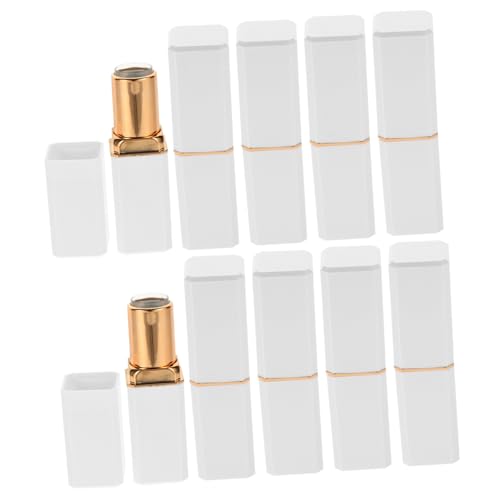 EPIGEIST 10 Stück Nachfüllbare Lippenbalsam Tuben Lippenpflege Behälter Wiederverwendbare Lipgloss Fläschchen für Damen und Mädchen Leicht zu Befüllen und Tragbar von EPIGEIST