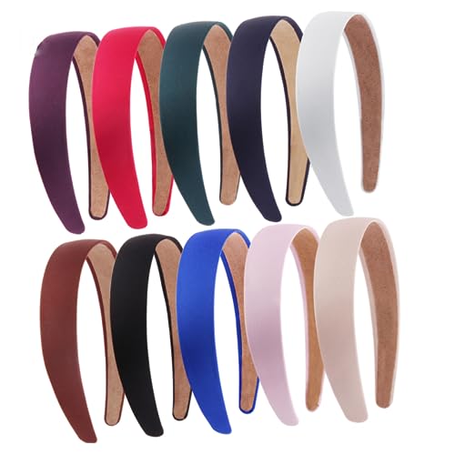 EPIGEIST 10stücke Breiter Einfarbiger Haarreifen Für Damen Vielseitiges Haarschmuck-accessoire Für Partys Cosplay Und Festlichkeiten Tragbar Und Langlebig von EPIGEIST