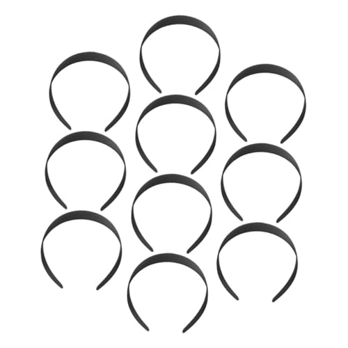 EPIGEIST 10 Stück Teiliges DIY Haar stirnband Anti rutsch Schlichter Schwarzer Haarreifen Vielseitig für Damen und Mädchen für Handwerksprojekte Partys und Hochzeiten von EPIGEIST