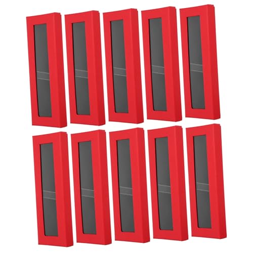 EPIGEIST 10 Stück Teiliges Rotes Stift-geschenkbox Transparentem Sichtfenster Kleine Dekorative Schreibwaren-aufbewahrungsbox Multifunktionale Stifte-verpackung und Präsentationsbox EPIGEIST 10 Stück Teiliges Rotes Stift-geschenkbox Transparentem Sichtfenster Kleine Dekorative Schreibwaren-aufbewahrungsbox Multifunktionale Stifte-verpackung und Präsentationsbox von EPIGEIST