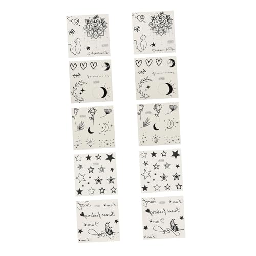 EPIGEIST 10 Stück Wasserdichte Temporäre Tattoos für Erwachsene Pflanzenmuster Aufkleber für Körperdekoration Einfach Anzubringen Entfernen Sicher und Langlebig von EPIGEIST