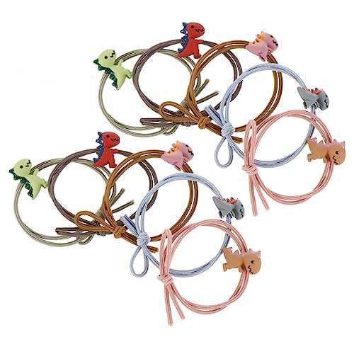 EPIGEIST 10stücke Kleine Dinosaurier Haarbänder Für Mädchen Elastische Haargummis Für Kreative Frisuren Süßes Haarschmuck-accessoire Für Junge Mädchen Und Teens von EPIGEIST
