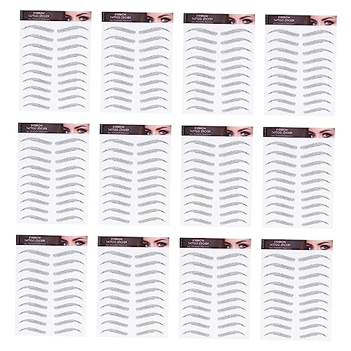 EPIGEIST 12 Blätter Wasserfeste Augenbrauen Tattoos Aufkleber Künstliche Augenbrauen Transfer Sticker für Damen von EPIGEIST