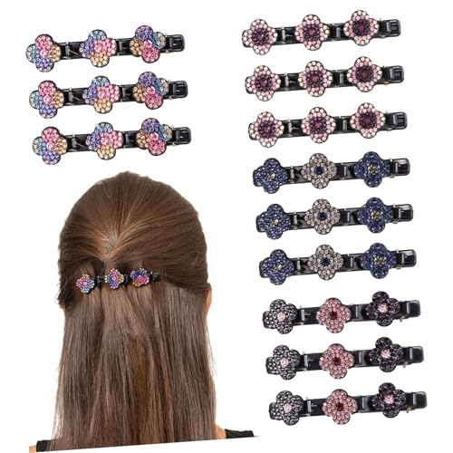 EPIGEIST 12 Stück Haarnadel aus Kristallstein Haarspangen Haarschmuck für Frauen Mädchen Haarzubehör Haare Juwelen Strass-Haarnadel Haarspange mit Strass Strasssteine von EPIGEIST