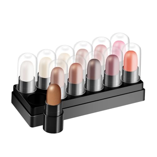 EPIGEIST 12 Stück Teiliges Eyeshadow Stick Wasserfester Hochpigmentierter Eye Highlighter für Mädchen Cremiger Lidschattenstift mit Langanhaltend und Einfach Aufzutragen von EPIGEIST