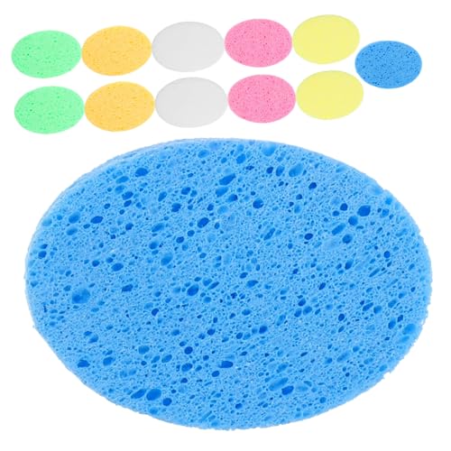 EPIGEIST 12 Stück Teiliges Ovaler Gesichts Peeling Schwämme aus Weichem Sanfte Porenreinigung Make Up Entferner Farblich Sortiert für Tägliche Gesichtsreinigung und Empfindliche Hautpflege von EPIGEIST
