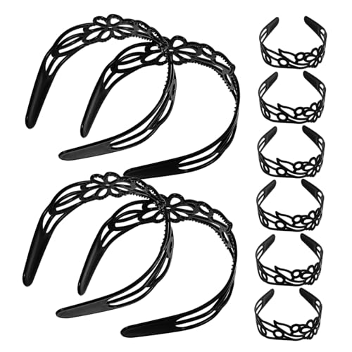 EPIGEIST 12stücke Breites Blumenstirnband in Schwarz Für Damen Mit Hohlmuster Und Blumendesign Modischer Haarreif Für Party Und Brautschmuck Bequemer Alltagskopfschmuck von EPIGEIST